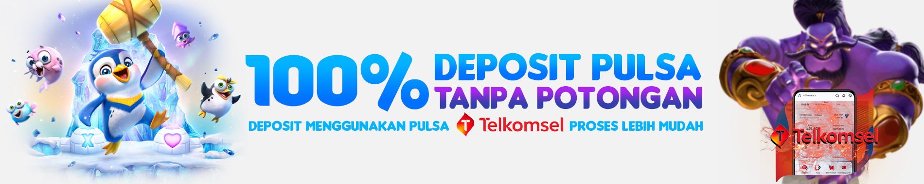 deposit pulsa tanpa potongan 100%